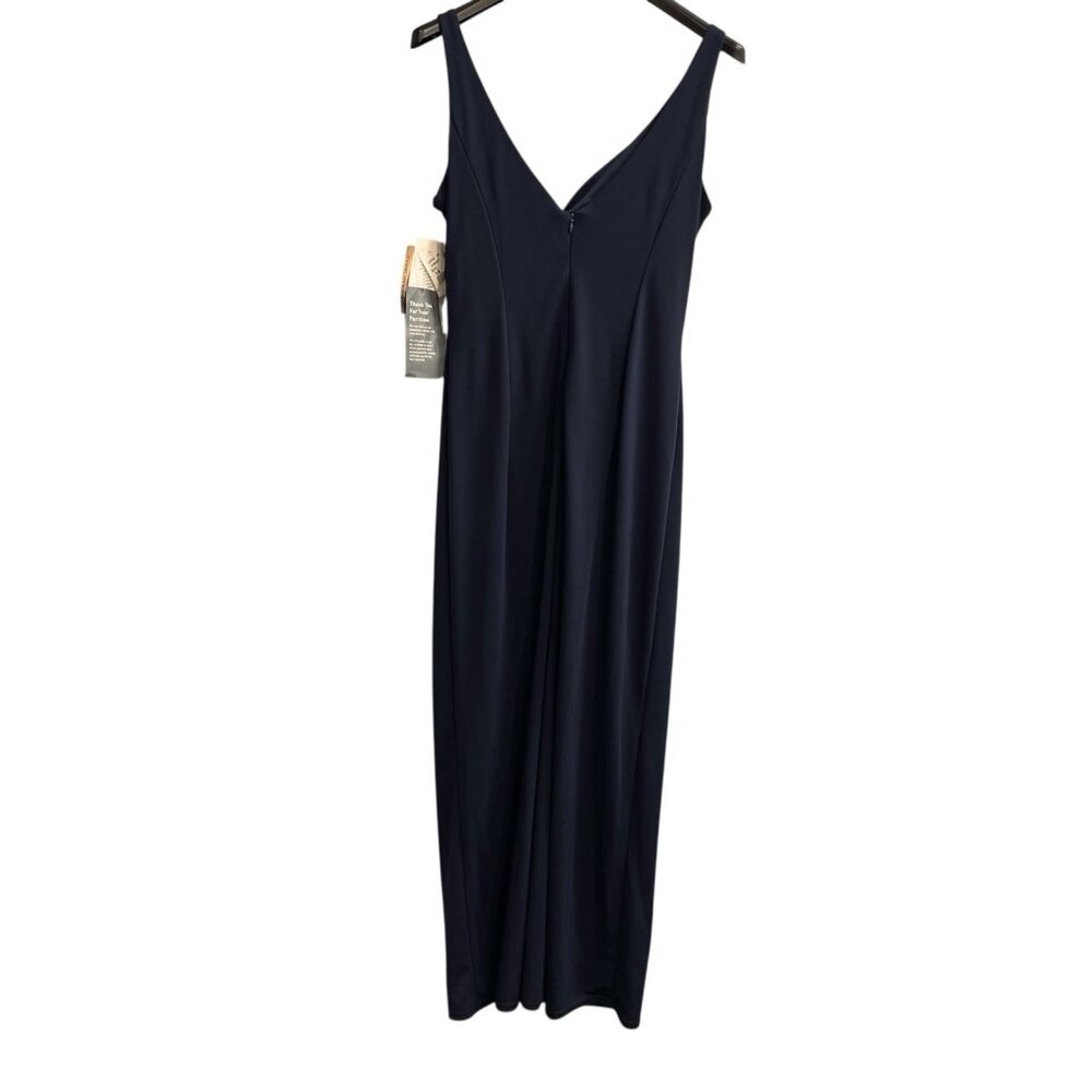 Ktoo Jumpsuit Womens S Black Sheer Mesh Layered Fitted Flare Sleeves Clubwear